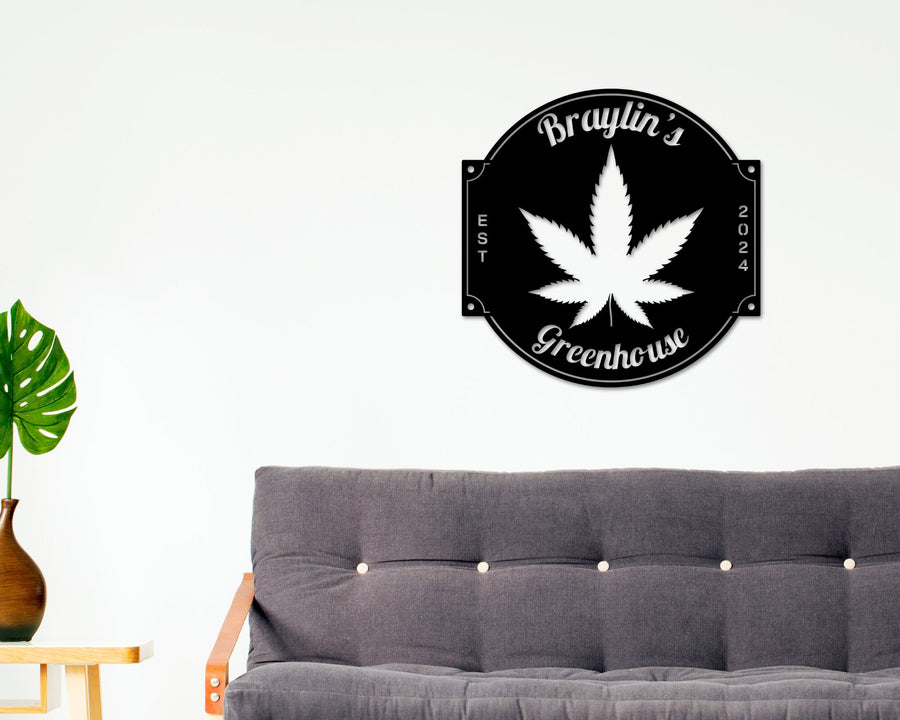 Custom Marijuana Sign, Weed Metal Wall Decor, Marijuana Dispensary Sign, Cannabis Wall Art, Marijuana Leaf Metal Sign, Gift for Stoners