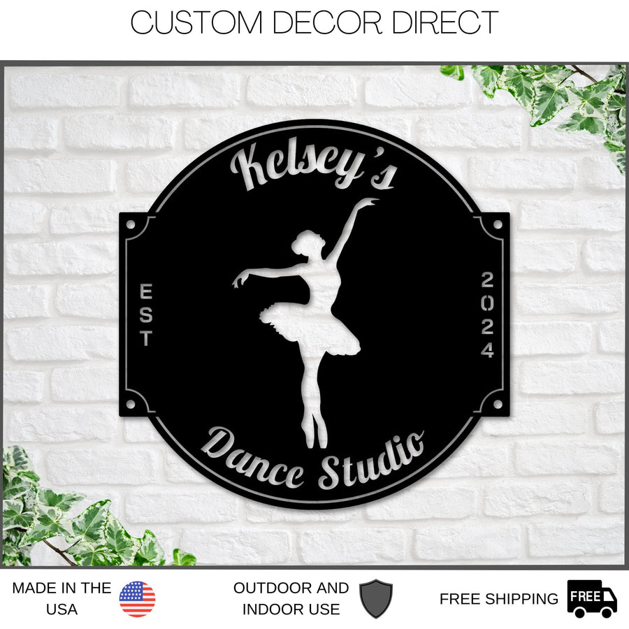 Personalized Dancer Sign, Dance Studio Metal Sign, Custom Dance Team Sign, Dancer Gift, Ballet Metal Sign, Girls Room Decor