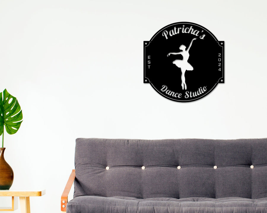 Personalized Dancer Sign, Dance Studio Metal Sign, Custom Dance Team Sign, Dancer Gift, Ballet Metal Sign, Girls Room Decor