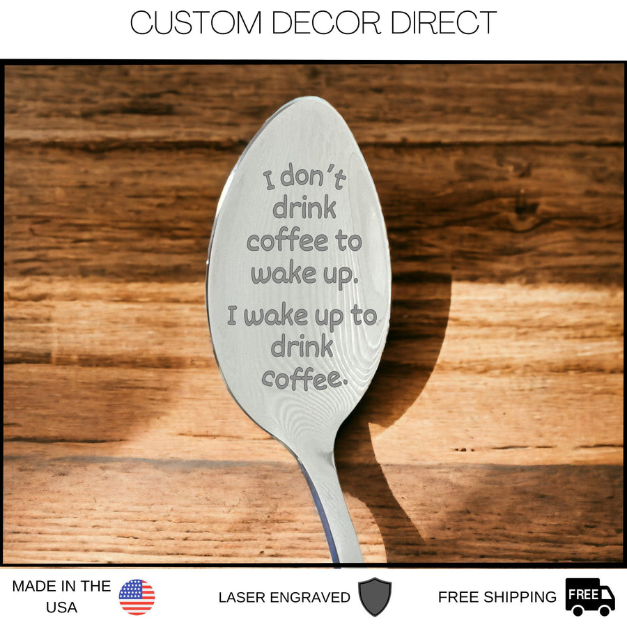 Funny Coffee Spoon, Custom Coffee Spoon, Personalized Coffee Spoon, Table Spoon, Custom Name Spoon, Engraved Spoon, Gift for Grandparents