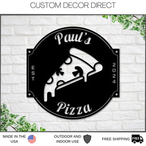 Personalized Pizza Sign, Pizza Shop Sign, Pizza Shop Decor, Custom Pizza Shop Sign, Pizza Stand Open Sign, Business Pizza Sign