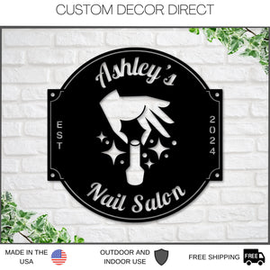 Nail Salon Sign, Nail Salon Business, Personalized Nail Salon, Custom Nail Salon Sign, Beauty Salon Decor, Salon Decor, Nails, Beauty Bar