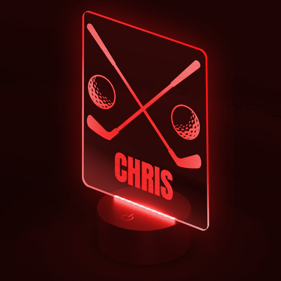 Golf LED Light, Personalized Golf LED Sign, Golf Decor, Golfer, Golf Sign, 19th Hole Sign for him, Desk Sign, Gift for Dad, Bar Night Light