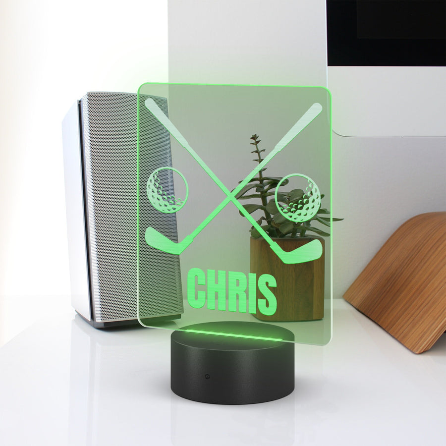 Golf LED Light, Personalized Golf LED Sign, Golf Decor, Golfer, Golf Sign, 19th Hole Sign for him, Desk Sign, Gift for Dad, Bar Night Light