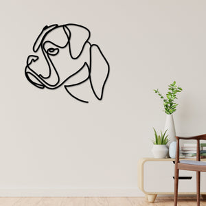 Dog Metal Wall Art, Dog Line Art, Animal Line Metal Art, Modern Metal Art, Metal Wall Art, Farmhouse Decor, One Line Art, Dog lover