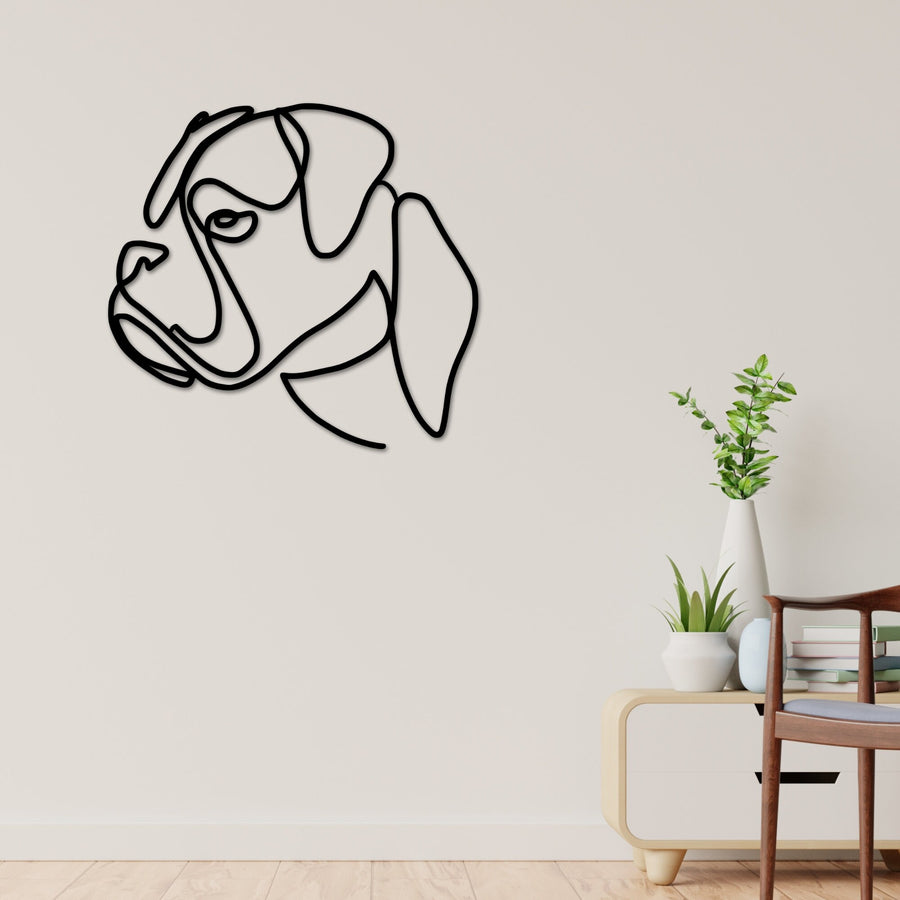 Dog Metal Wall Art, Dog Line Art, Animal Line Metal Art, Modern Metal Art, Metal Wall Art, Farmhouse Decor, One Line Art, Dog lover