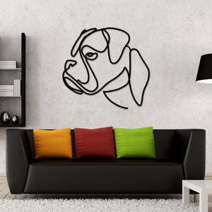 Dog Metal Wall Art, Dog Line Art, Animal Line Metal Art, Modern Metal Art, Metal Wall Art, Farmhouse Decor, One Line Art, Dog lover