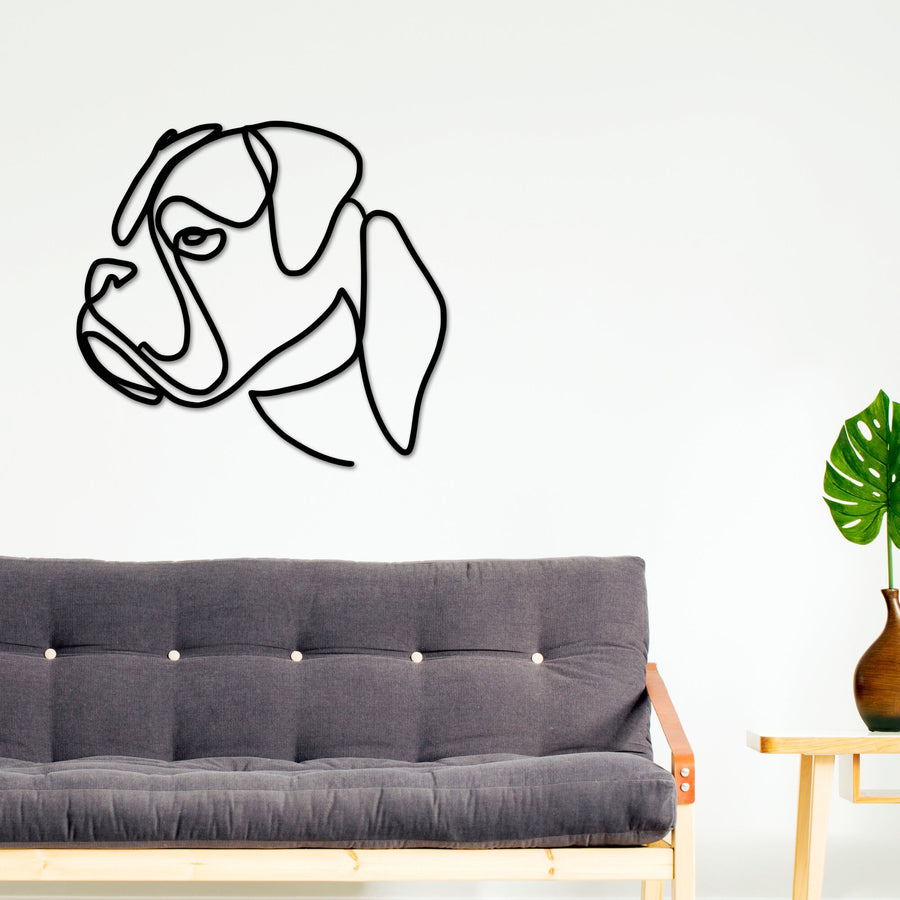 Dog Metal Wall Art, Dog Line Art, Animal Line Metal Art, Modern Metal Art, Metal Wall Art, Farmhouse Decor, One Line Art, Dog lover