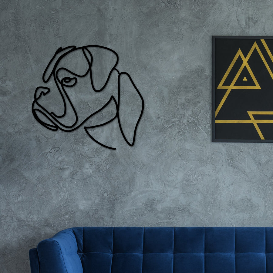 Dog Metal Wall Art, Dog Line Art, Animal Line Metal Art, Modern Metal Art, Metal Wall Art, Farmhouse Decor, One Line Art, Dog lover