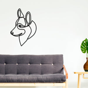 Dog Metal Wall Art, Dog Line Art, Animal Line Metal Art, Modern Metal Art, Metal Wall Art, Farmhouse Decor, One Line Art