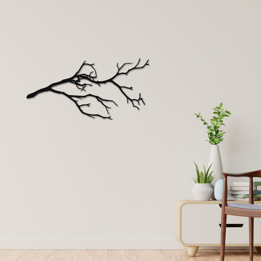 Metal Tree Branch Wall Art, Tree Branch Art, Nature Metal Art, Minimalist Wall art, Modern Wall art, Cedar Pine tree Art