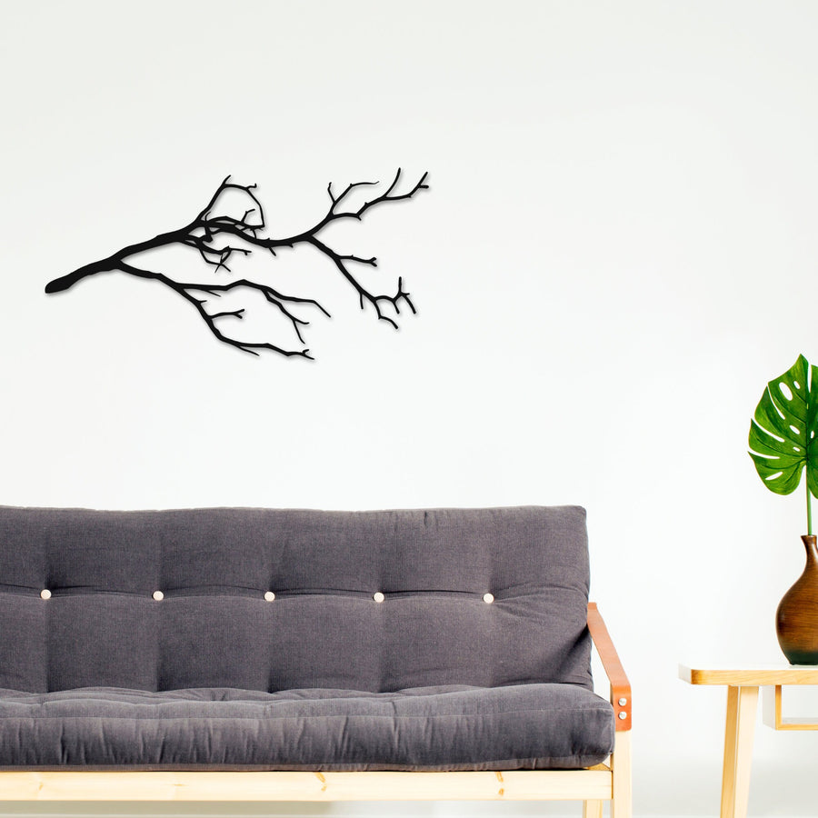 Metal Tree Branch Wall Art, Tree Branch Art, Nature Metal Art, Minimalist Wall art, Modern Wall art, Cedar Pine tree Art