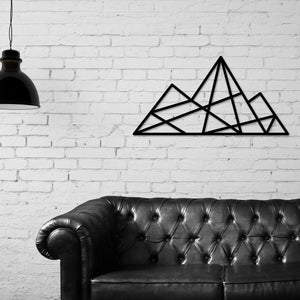 Geometric Mountain Wall Art Metal, Geometric Mountains Wall Decor, Mountain Range, Forest Wall Art, Living Room Wall art, Modern Art, Simple