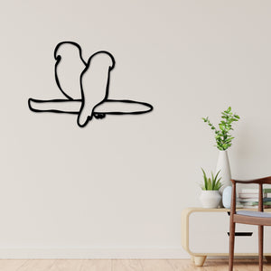 Bird Metal Wall Art, Bird Line Art, Animal Line Metal Art, Modern Metal Art, Metal Wall Art, Farmhouse Decor, One Line Art, 2 Birds