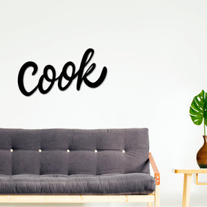 Cook Metal Sign, Metal Cook Sign, Kitchen Decor, Kitchen Wall Art, Cook metal words, Lets Cook Sign, Cooking Sign, Metal Wall Art