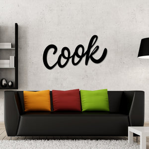 Cook Metal Sign, Metal Cook Sign, Kitchen Decor, Kitchen Wall Art, Cook metal words, Lets Cook Sign, Cooking Sign, Metal Wall Art