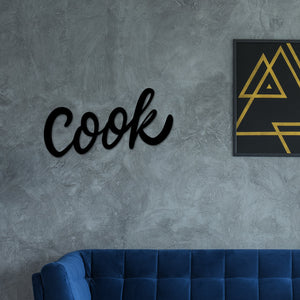 Cook Metal Sign, Metal Cook Sign, Kitchen Decor, Kitchen Wall Art, Cook metal words, Lets Cook Sign, Cooking Sign, Metal Wall Art