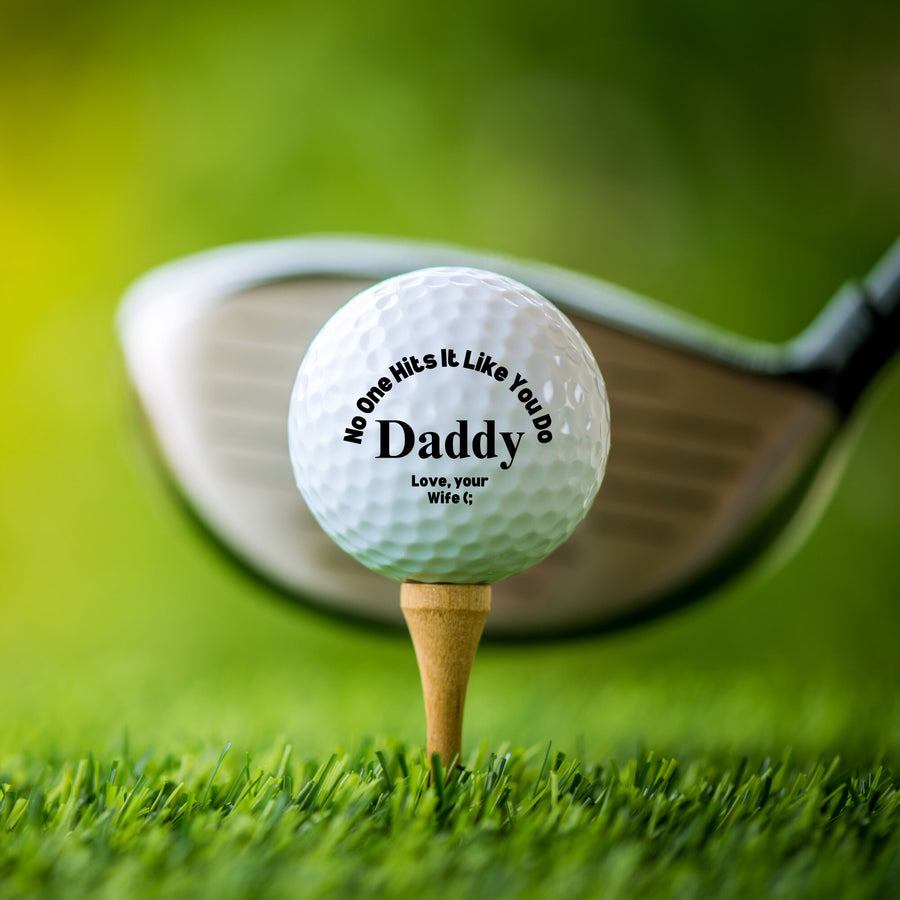 No One Hits It Like You Do Daddy Golf Ball, Funny Golf Ball, Best Father's Day Gift, Husband Gag Gift, For Him From Wife, Adult Humor, Dad