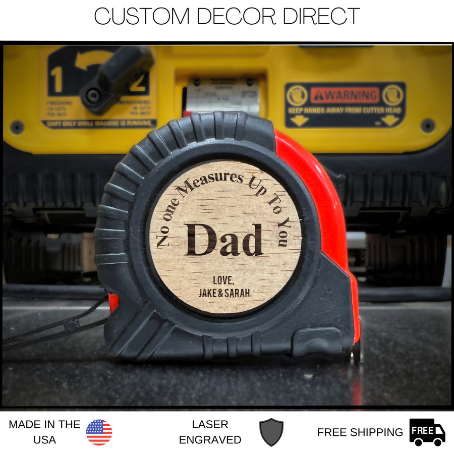 Personalized Fathers Day Gift, No One Measures Up Personalized Tape Measure, Best Fathers Day Gift, Dad Daddy Papa Gift, Husband, From kids