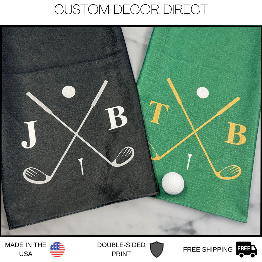 Personalized Golf Towel for Dad, Initial Golf Towel, Gift for Dad, Golf Dad, Fathers day Gift, Custom Golfer Gift, Golf Fathers day Idea