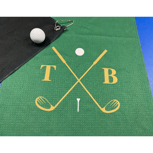 Personalized Golf Towel, Initial Golf Towel, Gift for Dad, Golf Dad, Monogrammed, Custom Golfer Gift, Groomsmen, Bachelor Party Gift, Father