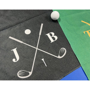 Photo Personalized Golf Towel, Family Photo, Golf Photo, Initial Golf Towel, Gift for Dad, Golf Dad, Monogram, Custom Golfer Gift, Groomsmen