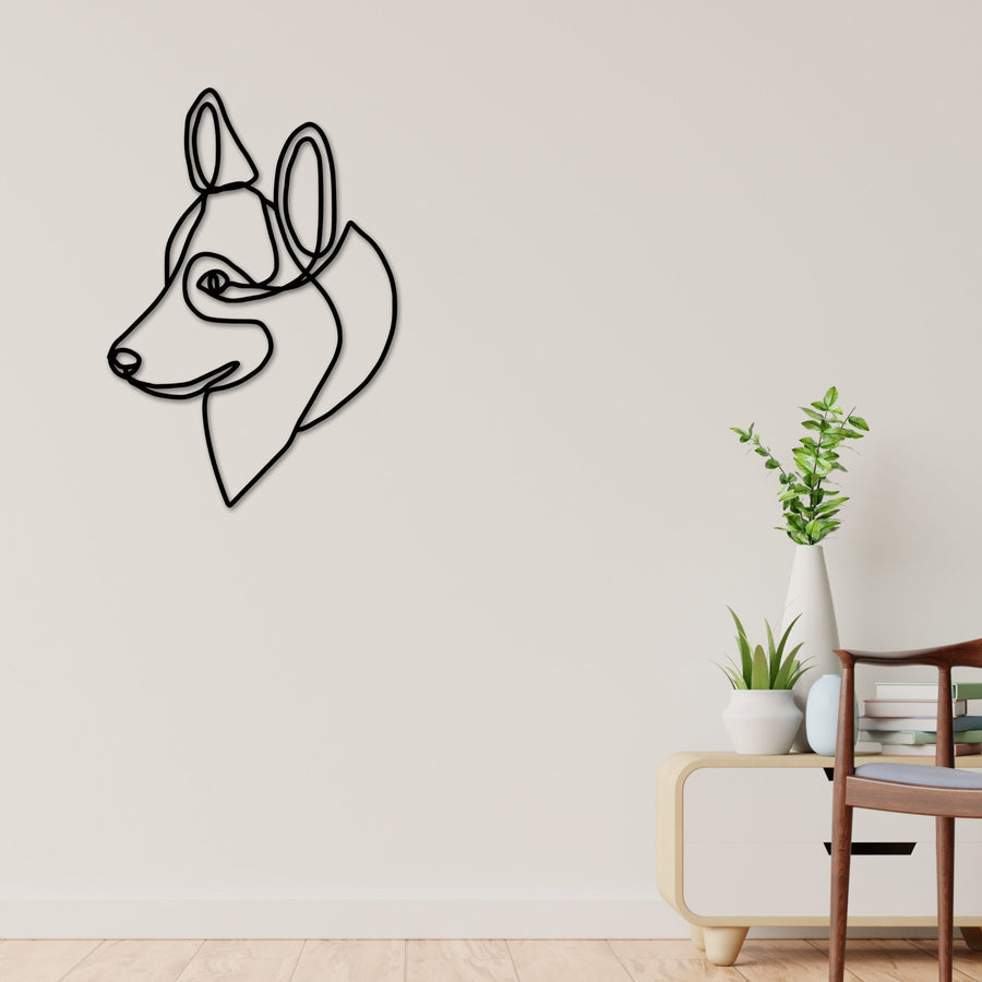 Dog Metal Wall Art, Dog Line Art, Animal Line Metal Art, Modern Metal Art, Metal Wall Art, Farmhouse Decor, One Line Art