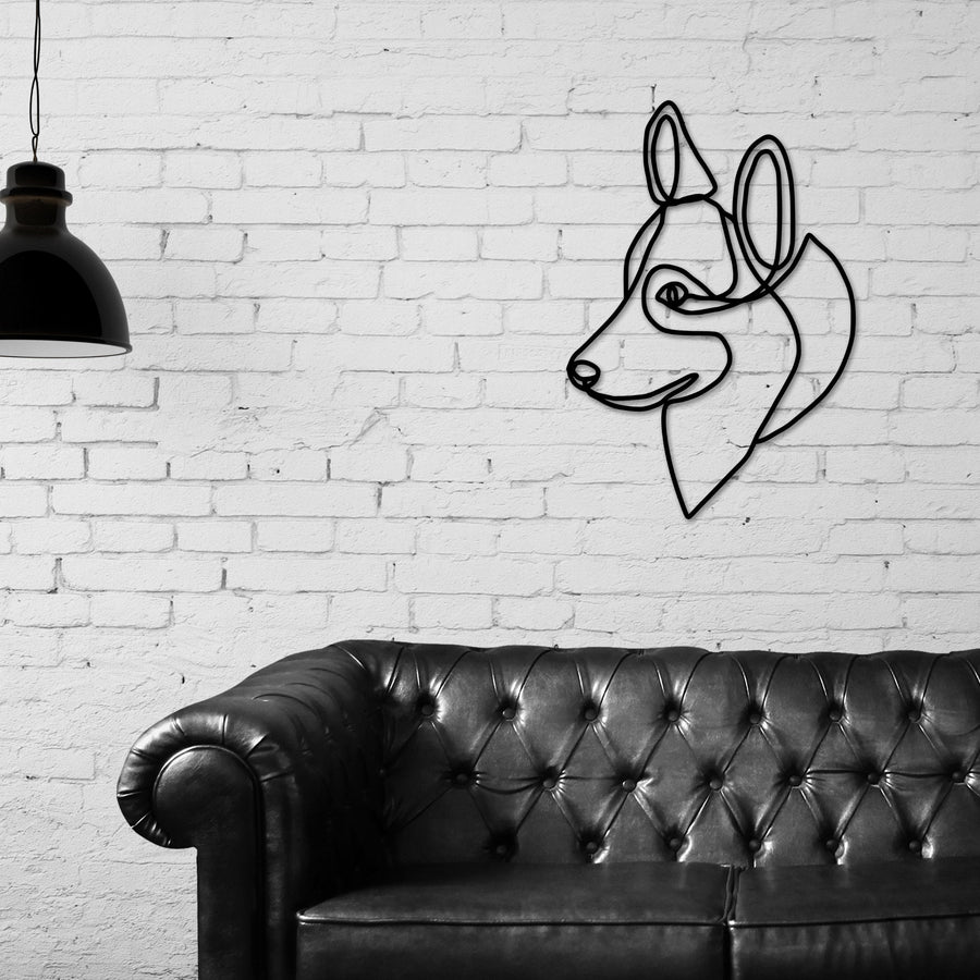 Dog Metal Wall Art, Dog Line Art, Animal Line Metal Art, Modern Metal Art, Metal Wall Art, Farmhouse Decor, One Line Art