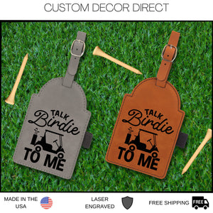 Talk Birdie To Me Golf Bag Tag, Funny Golf Gifts, Funny Golf Bag Tag, Gift for him, Golf lover, With Tees, For Dad, Fathers Day, Grandpa