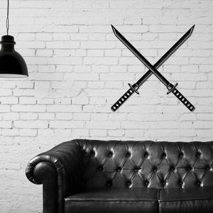 Samurai Sword Wall Art, Sword Metal Decor, Metal Wall Art, Samurai Decor, Gift for Boyfriend, Wall Decor Ideas, Samurai Sword Art, Japanese