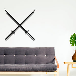 Samurai Sword Wall Art, Sword Metal Decor, Metal Wall Art, Samurai Decor, Gift for Boyfriend, Wall Decor Ideas, Samurai Sword Art, Japanese
