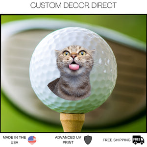 Custom Pet Picture Golf Ball, Personalized Picture Golf Ball, Pet Lover Gift, Cat Dog Pet Golf Ball, Your Picture Golf Balls, Golfer Gift