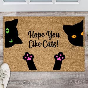 Hope You Like Cats Doormat,  Funny Cat Doormat, Funny Doormat, Cat Lover Welcome Mat Cat Gift, Funny Cat Gift Ideas, Gift for Cat Owner