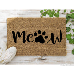 Meow Doormat, Cat Doormat, Meow welcome Mat, Funny Cat Doormat, Funny Doormat, Cat Lover Welcome Mat Cat Gift, Funny Cat Gift Ideas, Kitty