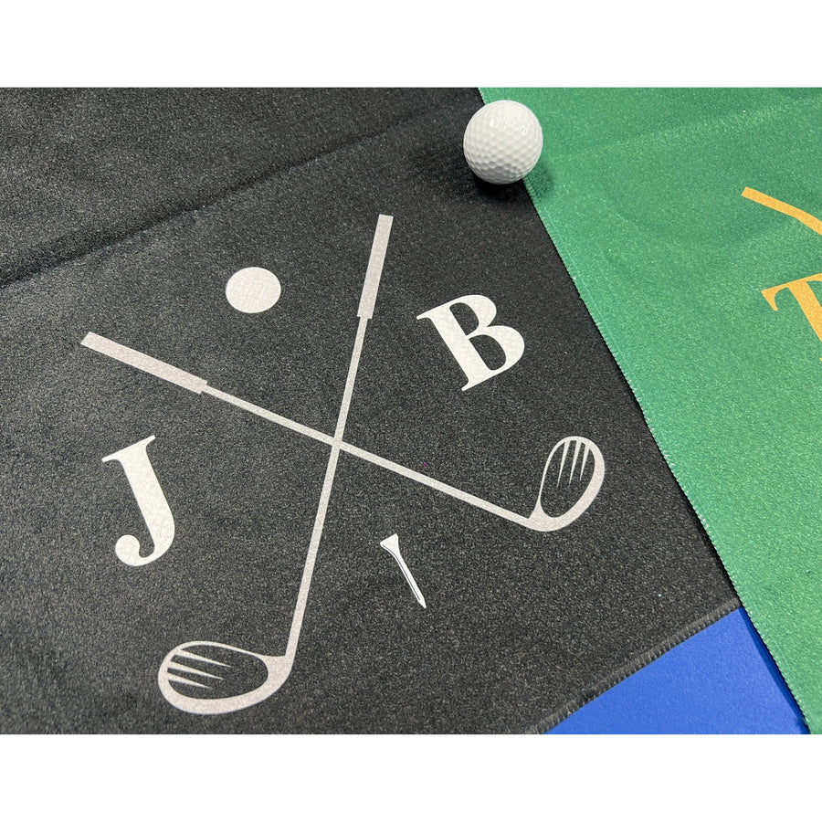 Personalized Golf Towel, Initial Golf Towel, Gift for Dad, Golf Dad, Monogrammed, Custom Golfer Gift, Groomsmen, Bachelor Party Gift, Father