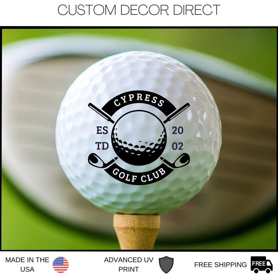 Custom Logo Golf Ball, Personalized Golfing Club Logo Ball, Customer Member Gift, Golf Business Logo Golf Ball, Your Logo Golf Ball, Bulk