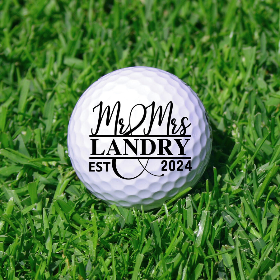 Personalized Wedding Golf Balls, Mr and Mrs Golf balls, Bride and Groom Golf Balls, Anniversary Golf Balls, Wedding Gift, Wedding Favors