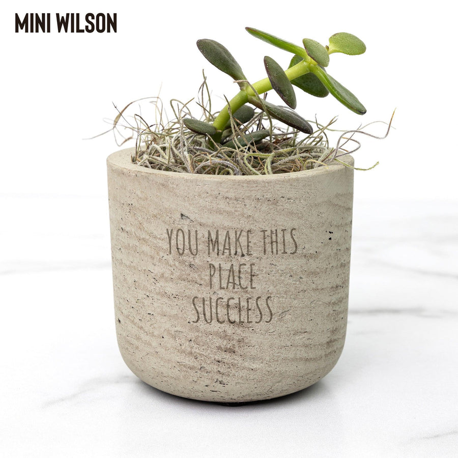 Personalized Desk Plant, Mini Succulent Gift, Custom Desk Plant, Live Succulent, Mini Planter, Custom Text, your words here Plant, Pot, Gift