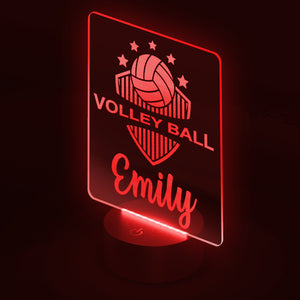 Volleyball LED Light, Personalized Volleyball LED Night Light, Volleyball Decor, Volleyball Team, Name Sign, Desk Sign, Night Light Lamp