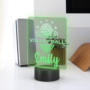 Volleyball LED Light, Personalized Volleyball LED Night Light, Volleyball Decor, Volleyball Team, Name Sign, Desk Sign, Night Light Lamp