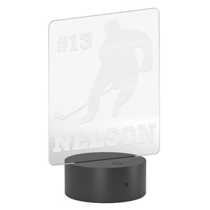 Hockey LED Light, Personalized Hockey Player Night Light, Hockey Decor, Hockey Team, Name Sign, Desk Sign, Lamp, Custom Night Lights Kids