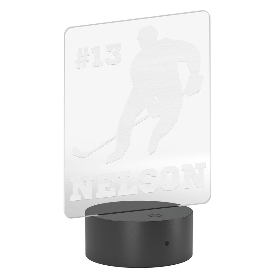 Hockey LED Light, Personalized Hockey Player Night Light, Hockey Decor, Hockey Team, Name Sign, Desk Sign, Lamp, Custom Night Lights Kids