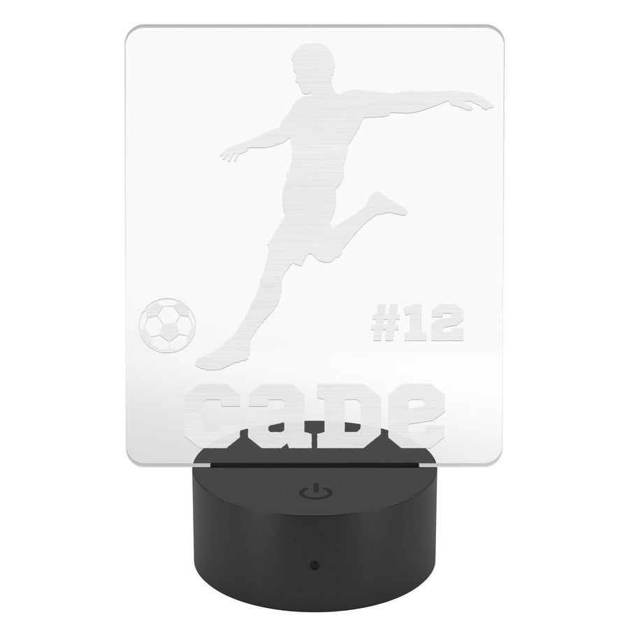 Soccer LED Light, Personalized Soccer Player Night Light, Soccer Decor, Soccer Team, Name Sign, Desk Sign, Lamp, Custom Night Lights Gift