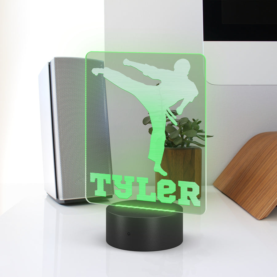 Karate LED Light, Personalized Karate Night Light, Martial Arts Decor, MMA Name light, Name Sign, Desk Sign, Lamp, Custom Night Lights Gift