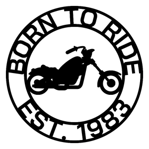 born to ride est. 1983 / 14 / BLACK