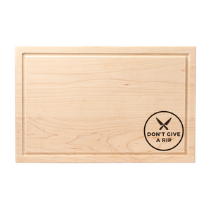 Personalized Don't give a Rip Cutting Board Signature with juice groove