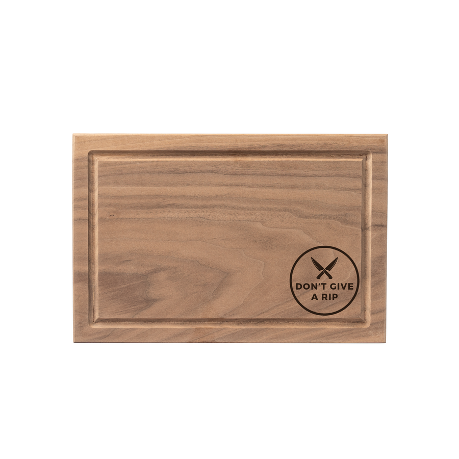 Personalized Don't give a Rip Cutting Board Signature with juice groove