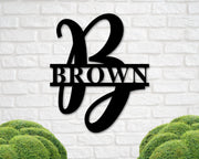 Last name Established Sign, Last name Sign Metal, Personalized, Last name Monogram