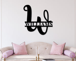 Last name Established Sign, Last name Sign Metal, Personalized, Last name Monogram