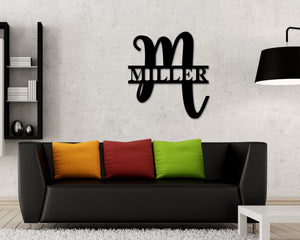 Last name Established Sign, Last name Sign Metal, Personalized, Last name Monogram